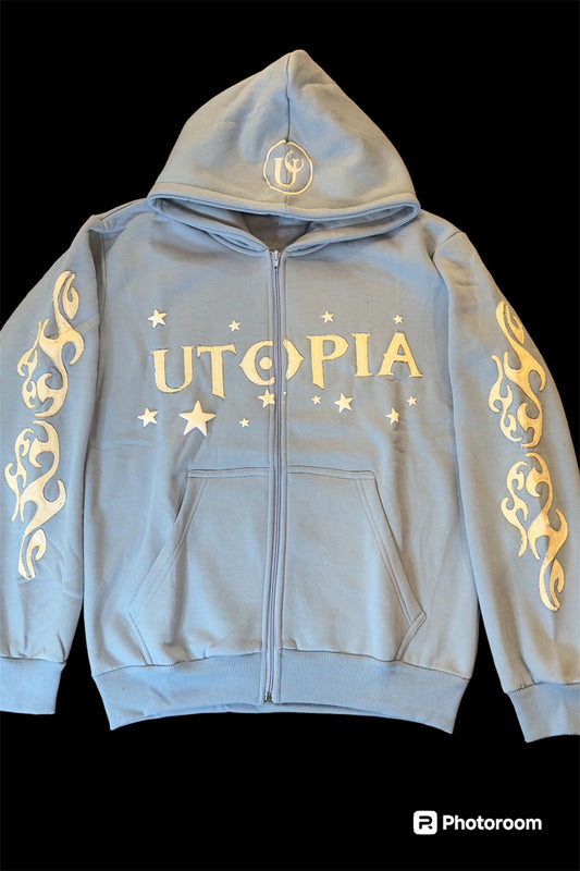 Light Blue Capri Zip-Up Jacket
